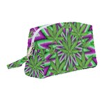Purple Green White Marijuana Leaves CBDOilPrincess 726130cb-4fcc-4da8-acfb-52b94836ba03 Wristlet Pouch Bag (Medium)