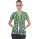 Purple Green White Marijuana Leaves CBDOilPrincess 726130cb-4fcc-4da8-acfb-52b94836ba03 Short Sleeve Zip Up Jacket