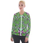 Purple Green White Marijuana Leaves CBDOilPrincess 726130cb-4fcc-4da8-acfb-52b94836ba03 Velvet Zip Up Jacket