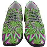 Purple Green White Marijuana Leaves CBDOilPrincess 726130cb-4fcc-4da8-acfb-52b94836ba03 Women Heeled Oxford Shoes