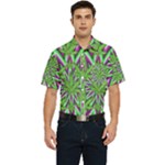Purple Green White Marijuana Leaves CBDOilPrincess 726130cb-4fcc-4da8-acfb-52b94836ba03 Men s Short Sleeve Pocket Shirt 