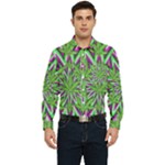 Purple Green White Marijuana Leaves CBDOilPrincess 726130cb-4fcc-4da8-acfb-52b94836ba03 Men s Long Sleeve Pocket Shirt 