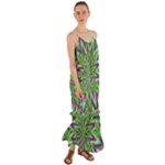 Purple Green White Marijuana Leaves CBDOilPrincess 726130cb-4fcc-4da8-acfb-52b94836ba03 Cami Maxi Ruffle Chiffon Dress
