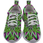 Purple Green White Marijuana Leaves CBDOilPrincess 726130cb-4fcc-4da8-acfb-52b94836ba03 Kids Athletic Shoes