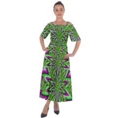 Shoulder Straps Boho Maxi Dress  