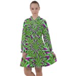 Purple Green White Marijuana Leaves CBDOilPrincess 726130cb-4fcc-4da8-acfb-52b94836ba03 All Frills Chiffon Dress