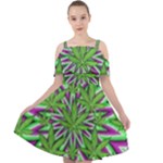 Purple Green White Marijuana Leaves CBDOilPrincess 726130cb-4fcc-4da8-acfb-52b94836ba03 Cut Out Shoulders Chiffon Dress