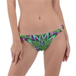 Purple Green White Marijuana Leaves CBDOilPrincess 726130cb-4fcc-4da8-acfb-52b94836ba03 Ring Detail Bikini Bottom