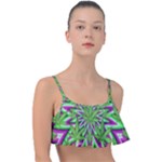 Purple Green White Marijuana Leaves CBDOilPrincess 726130cb-4fcc-4da8-acfb-52b94836ba03 Frill Bikini Top