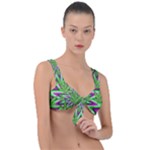 Purple Green White Marijuana Leaves CBDOilPrincess 726130cb-4fcc-4da8-acfb-52b94836ba03 Front Tie Bikini Top