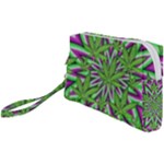 Purple Green White Marijuana Leaves CBDOilPrincess 726130cb-4fcc-4da8-acfb-52b94836ba03 Wristlet Pouch Bag (Small)