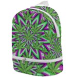 Purple Green White Marijuana Leaves CBDOilPrincess 726130cb-4fcc-4da8-acfb-52b94836ba03 Zip Bottom Backpack