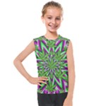Purple Green White Marijuana Leaves CBDOilPrincess 726130cb-4fcc-4da8-acfb-52b94836ba03 Kids  Mesh Tank Top