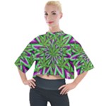 Purple Green White Marijuana Leaves CBDOilPrincess 726130cb-4fcc-4da8-acfb-52b94836ba03 Mock Neck Tee