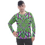 Purple Green White Marijuana Leaves CBDOilPrincess 726130cb-4fcc-4da8-acfb-52b94836ba03 Men s Pique Long Sleeve Tee