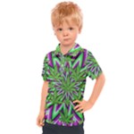 Purple Green White Marijuana Leaves CBDOilPrincess 726130cb-4fcc-4da8-acfb-52b94836ba03 Kids  Polo Tee