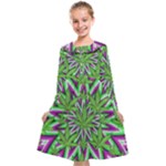 Purple Green White Marijuana Leaves CBDOilPrincess 726130cb-4fcc-4da8-acfb-52b94836ba03 Kids  Midi Sailor Dress
