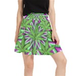 Purple Green White Marijuana Leaves CBDOilPrincess 726130cb-4fcc-4da8-acfb-52b94836ba03 Waistband Skirt