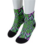 Purple Green White Marijuana Leaves CBDOilPrincess 726130cb-4fcc-4da8-acfb-52b94836ba03 Men s Low Cut Socks