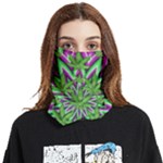 Purple Green White Marijuana Leaves CBDOilPrincess 726130cb-4fcc-4da8-acfb-52b94836ba03 Face Covering Bandana (Two Sides)