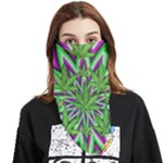 Purple Green White Marijuana Leaves CBDOilPrincess 726130cb-4fcc-4da8-acfb-52b94836ba03 Face Covering Bandana (Triangle)