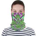 Purple Green White Marijuana Leaves CBDOilPrincess 726130cb-4fcc-4da8-acfb-52b94836ba03 Face Seamless Bandana (Adult)