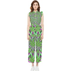 Women s Frill Top Chiffon Jumpsuit 