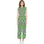 Purple Green White Marijuana Leaves CBDOilPrincess 726130cb-4fcc-4da8-acfb-52b94836ba03 Women s Frill Top Jumpsuit