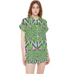 Purple Green White Marijuana Leaves CBDOilPrincess 726130cb-4fcc-4da8-acfb-52b94836ba03 Chiffon Lounge Set