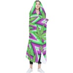 Purple Green White Marijuana Leaves CBDOilPrincess 726130cb-4fcc-4da8-acfb-52b94836ba03 Wearable Blanket