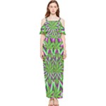 Purple Green White Marijuana Leaves CBDOilPrincess 726130cb-4fcc-4da8-acfb-52b94836ba03 Draped Sleeveless Chiffon Jumpsuit