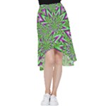 Purple Green White Marijuana Leaves CBDOilPrincess 726130cb-4fcc-4da8-acfb-52b94836ba03 Frill Hi Low Chiffon Skirt