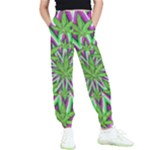 Purple Green White Marijuana Leaves CBDOilPrincess 726130cb-4fcc-4da8-acfb-52b94836ba03 Kids  Elastic Waist Pants