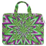 Purple Green White Marijuana Leaves CBDOilPrincess 726130cb-4fcc-4da8-acfb-52b94836ba03 MacBook Pro Double Pocket Laptop Bag (Large)