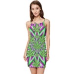 Purple Green White Marijuana Leaves CBDOilPrincess 726130cb-4fcc-4da8-acfb-52b94836ba03 Summer Tie Front Dress