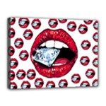 Lips & Diamonds CBDOilPrincess 62cd68e7-1aab-47ac-986a-7899c6d06da7 Canvas 16  x 12  (Stretched)