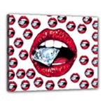 Lips & Diamonds CBDOilPrincess 62cd68e7-1aab-47ac-986a-7899c6d06da7 Canvas 20  x 16  (Stretched)