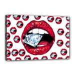 Lips & Diamonds CBDOilPrincess 62cd68e7-1aab-47ac-986a-7899c6d06da7 Canvas 18  x 12  (Stretched)