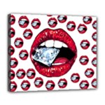 Lips & Diamonds CBDOilPrincess 62cd68e7-1aab-47ac-986a-7899c6d06da7 Deluxe Canvas 24  x 20  (Stretched)