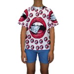 Lips & Diamonds CBDOilPrincess 62cd68e7-1aab-47ac-986a-7899c6d06da7 Kids  Short Sleeve Swimwear