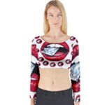 Lips & Diamonds CBDOilPrincess 62cd68e7-1aab-47ac-986a-7899c6d06da7 Long Sleeve Crop Top