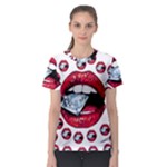 Lips & Diamonds CBDOilPrincess 62cd68e7-1aab-47ac-986a-7899c6d06da7 Women s Sport Mesh Tee