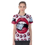 Lips & Diamonds CBDOilPrincess 62cd68e7-1aab-47ac-986a-7899c6d06da7 Women s Cotton Tee