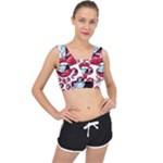 Lips & Diamonds CBDOilPrincess 62cd68e7-1aab-47ac-986a-7899c6d06da7 V-Back Sports Bra