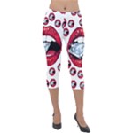 Lips & Diamonds CBDOilPrincess 62cd68e7-1aab-47ac-986a-7899c6d06da7 Lightweight Velour Capri Leggings 