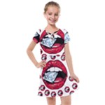 Lips & Diamonds CBDOilPrincess 62cd68e7-1aab-47ac-986a-7899c6d06da7 Kids  Cross Web Dress