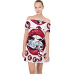 Lips & Diamonds CBDOilPrincess 62cd68e7-1aab-47ac-986a-7899c6d06da7 Off Shoulder Chiffon Dress