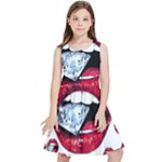 Lips & Diamonds CBDOilPrincess 62cd68e7-1aab-47ac-986a-7899c6d06da7 Kids  Skater Dress