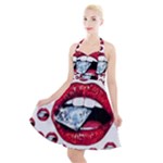 Lips & Diamonds CBDOilPrincess 62cd68e7-1aab-47ac-986a-7899c6d06da7 Halter Party Swing Dress 