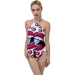 Lips & Diamonds CBDOilPrincess 62cd68e7-1aab-47ac-986a-7899c6d06da7 Go with the Flow One Piece Swimsuit